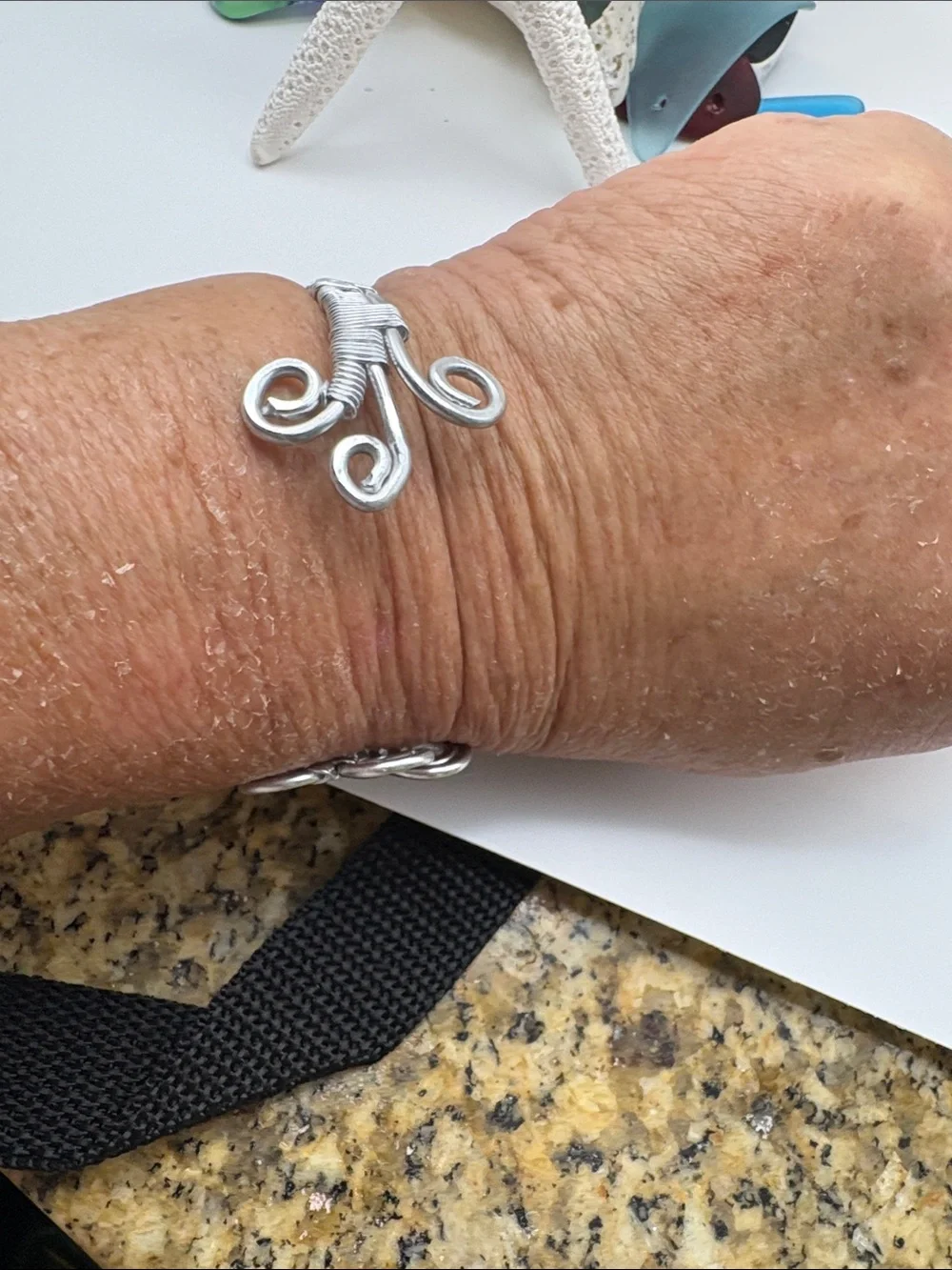Handcrafted Silver Wire Cuff Bracelet